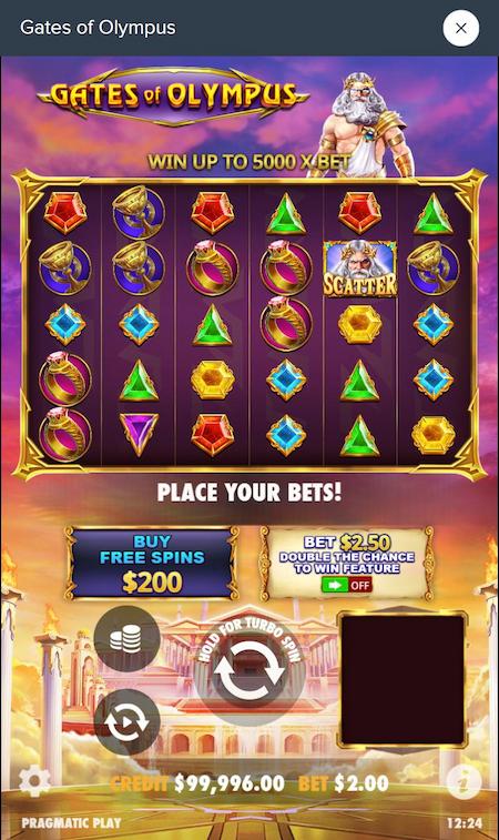 Pragmatic Gates of Olympus mobile screenshot