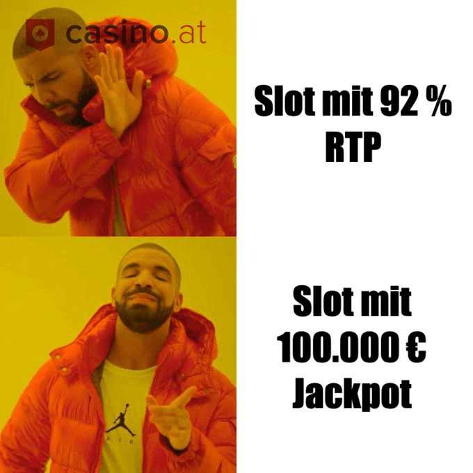 Niedriger RTP vs hoher Jackpot – Drake Meme