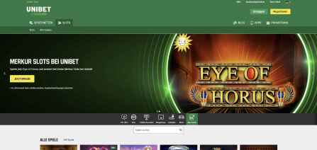 Unibet Casino Homepage