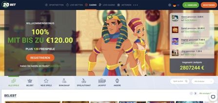 20Bet Homepage