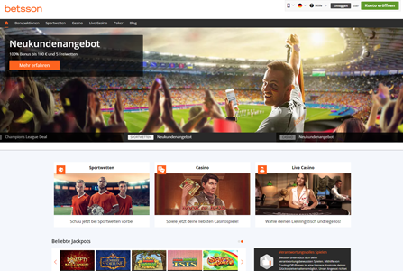 Betsson Homepage