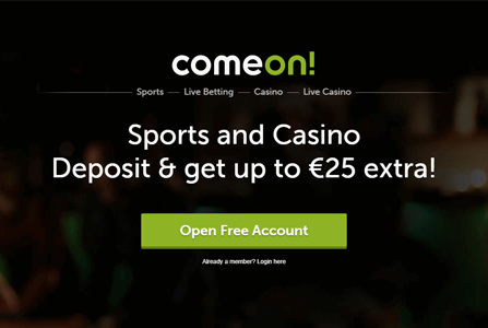 ComeOn Homepage