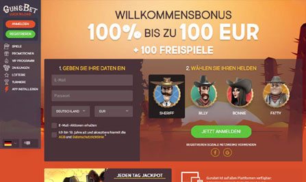 GunsBet Homepage