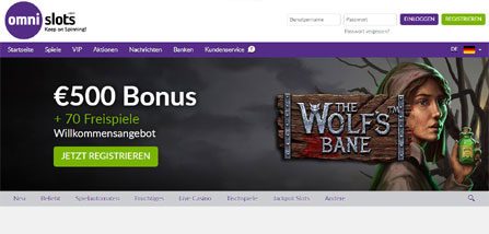 Omni Slots Homepage