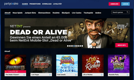 Partycasino Homepage
