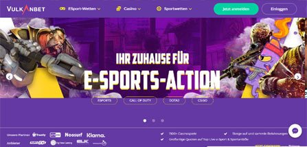 Vulkanbet Homepage