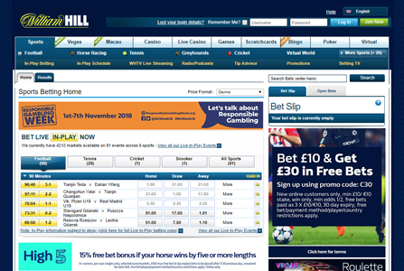 William Hill Homepage