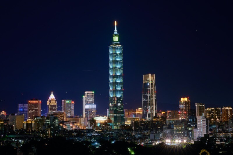 Die Sykline von Taipeh, Taiwan