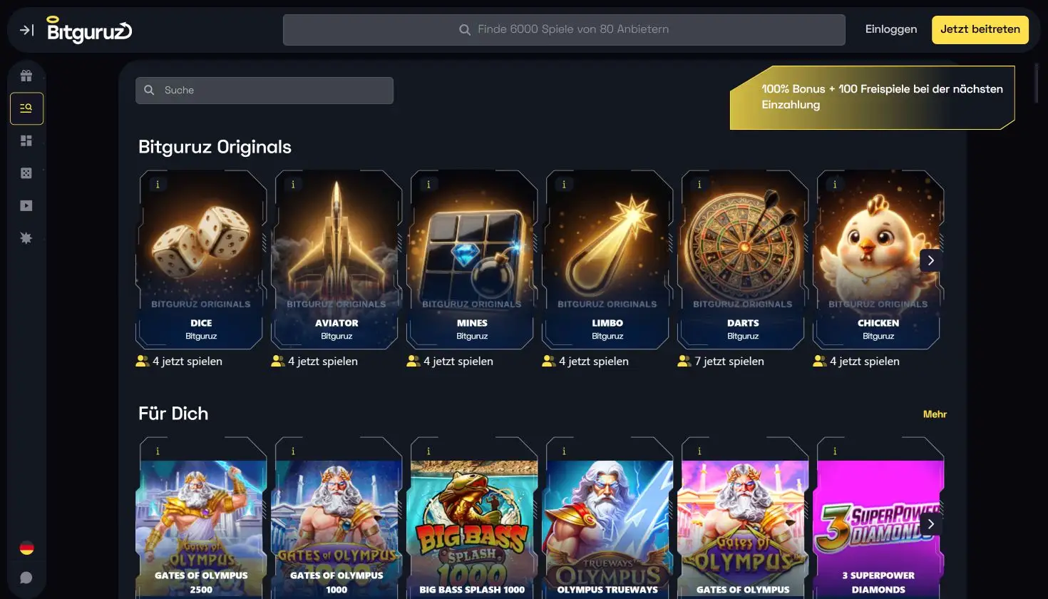 Spielautomaten im BitGuruz Casino