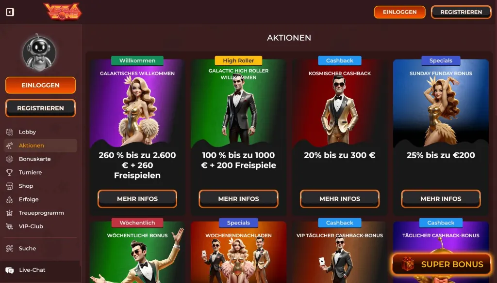 VegaZone Casino Bonus