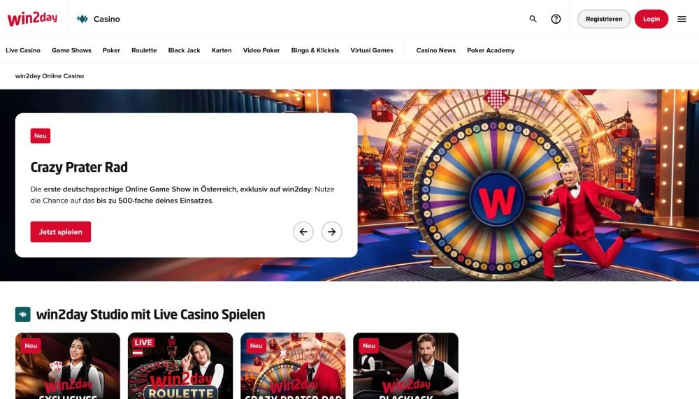 Das Spielangebot im Win2day Casino